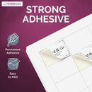 8-1/2" x 11" White Laser Labels, 50 Labels per Sheet, 1-1/2" x 1"