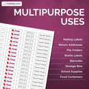8-1/2" x 11" White Laser Labels, 80 Labels per Sheet, 1-1/2" x 1"