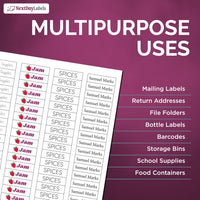 8-1/2" x 11" White Laser Labels, 80 Labels per Sheet, 1-1/2" x 1"