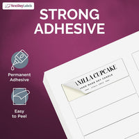 8-1/2" x 11" White Laser Labels, 80 Labels per Sheet, 1-1/2" x 1"