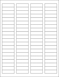 8-1/2" x 11" White Laser Labels, 80 Labels per Sheet, 1-1/2" x 1"