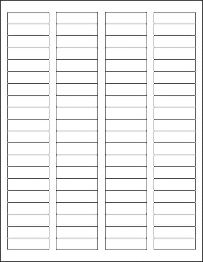 8-1/2" x 11" White Laser Labels, 80 Labels per Sheet, 1-1/2" x 1"
