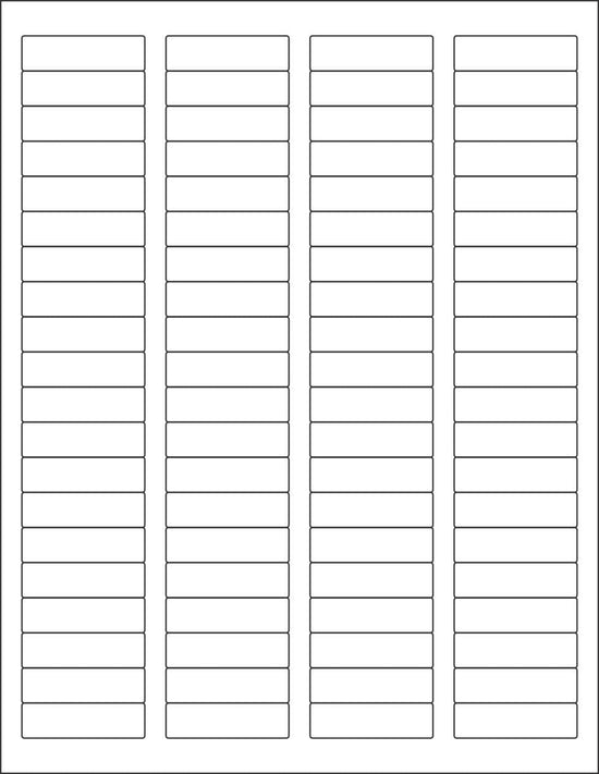 8-1/2" x 11" White Laser Labels, 80 Labels per Sheet, 1-1/2" x 1"