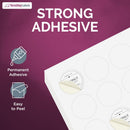 8-1/2" x 11" White Laser Labels, 63 Labels per Sheet, 1" Round