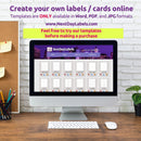 8-1/2" x 11" White Laser Labels, 63 Labels per Sheet, 1" Round