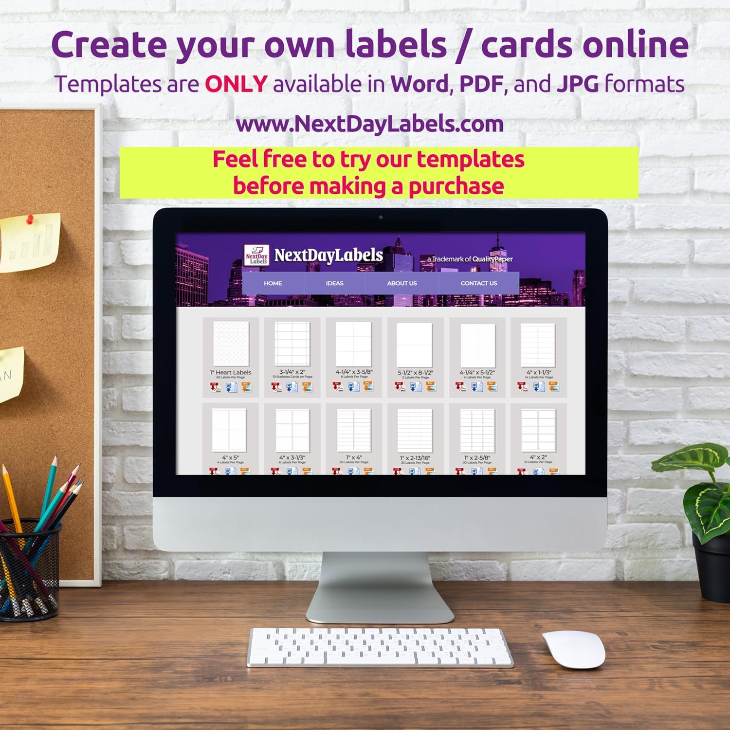 8-1/2" x 11" White Laser Labels, 63 Labels per Sheet, 1" Round