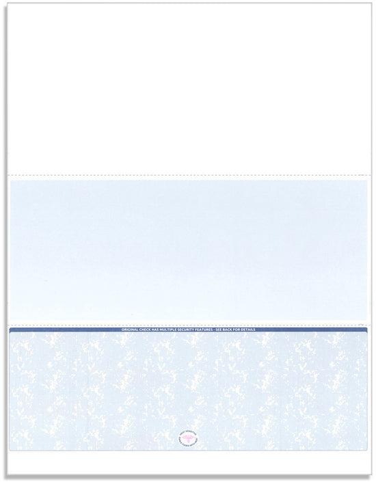 NextSecure Blank Laser Check, Blue, Check on Bottom