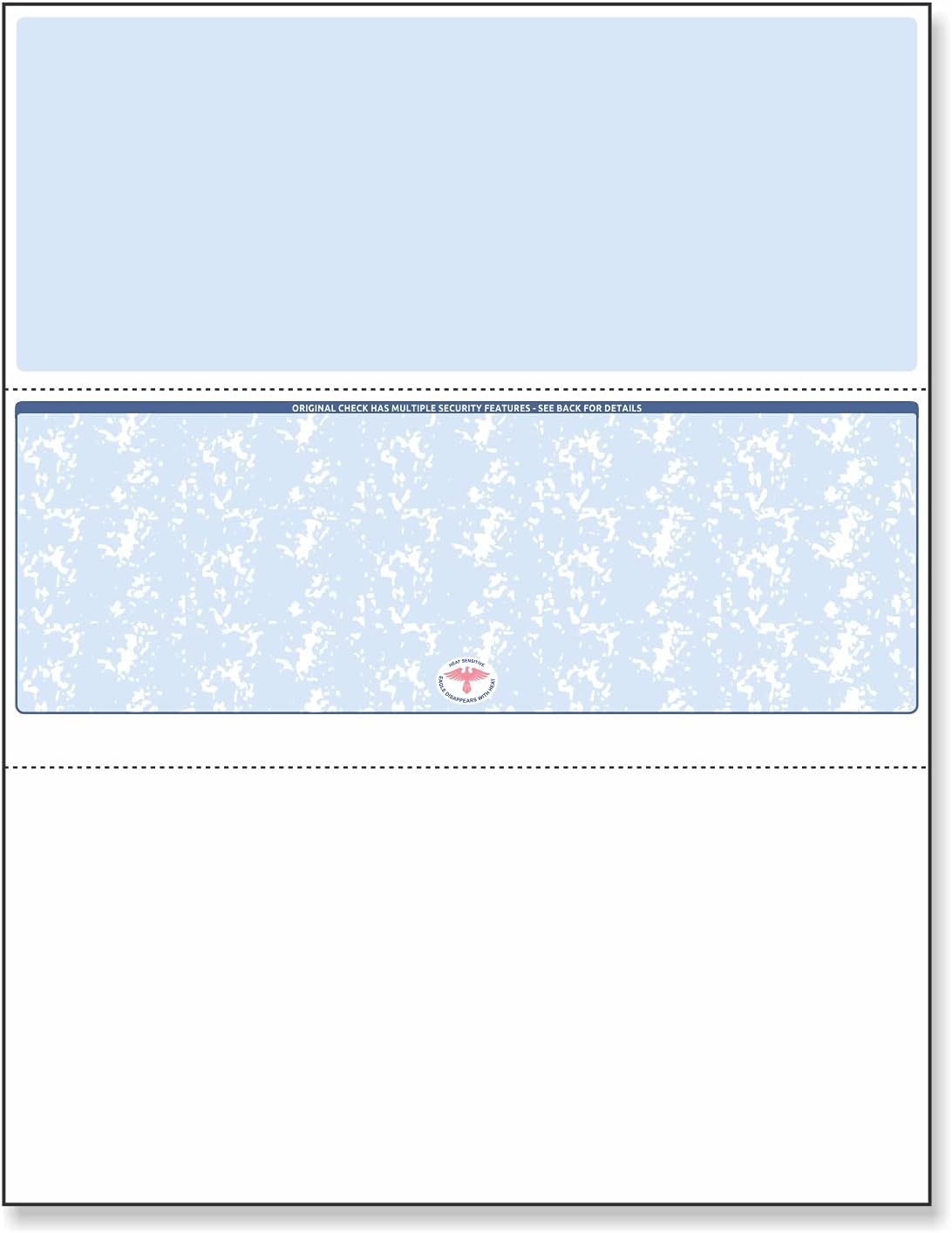 NextSecure Blank Laser Check, Blue, Check in Middle