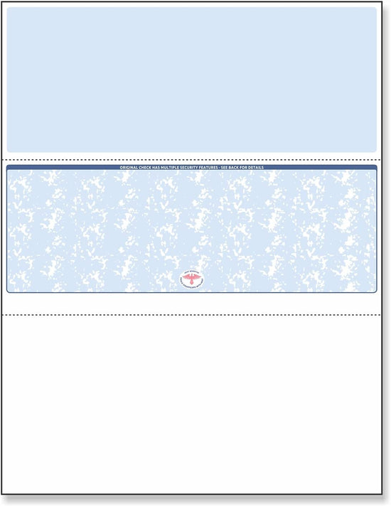 NextSecure Blank Laser Check, Blue, Check in Middle