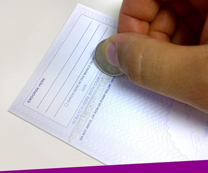 NextSecure Blank Laser Check, Green, Check on Top