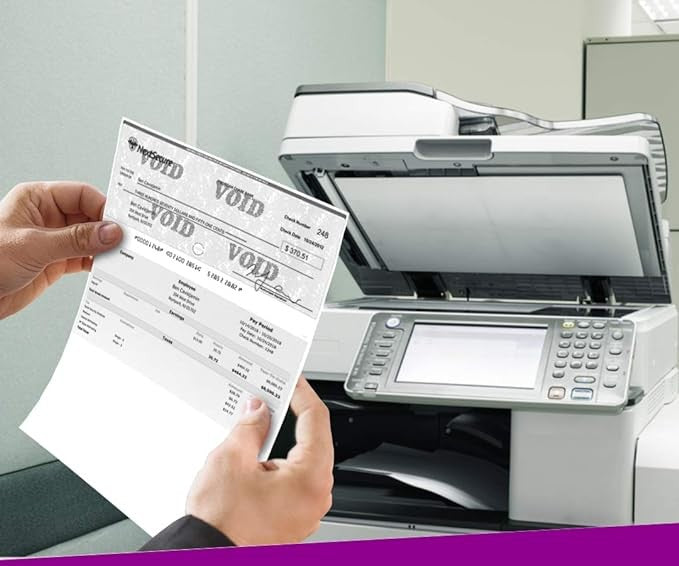 NextSecure Blank Laser Check, Purple, Check on Top