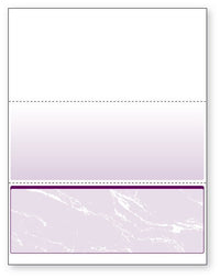 NextSecure Blank Laser Check, Purple, Check on Bottom