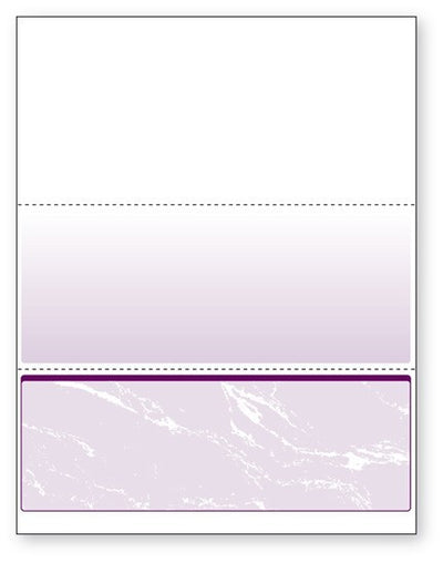 NextSecure Blank Laser Check, Purple, Check on Bottom