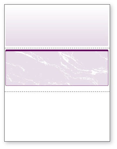 NextSecure Blank Laser Check, Purple, Check in Middle