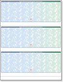 NextSecure Blank Laser Check, Blue/Green Prismatic, 3 Checks Per Page