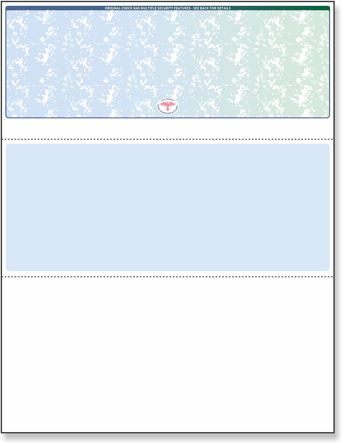NextSecure Blank Laser Check, Blue/Green Prismatic, Check on Top