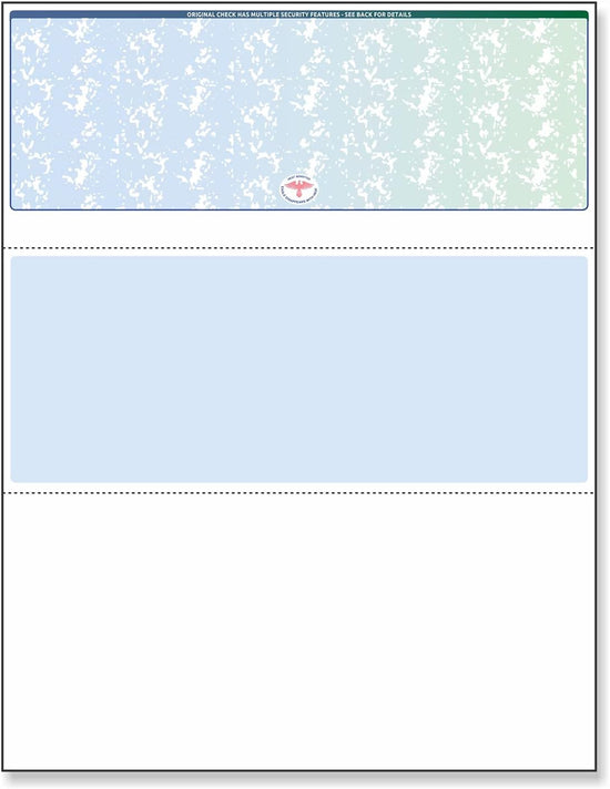 NextSecure Blank Laser Check, Blue/Green Prismatic, Check on Top