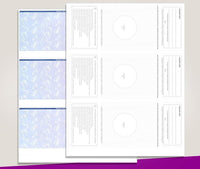 NextSecure Blank Laser Check, Blue/Red Prismatic, 3 Checks Per Page