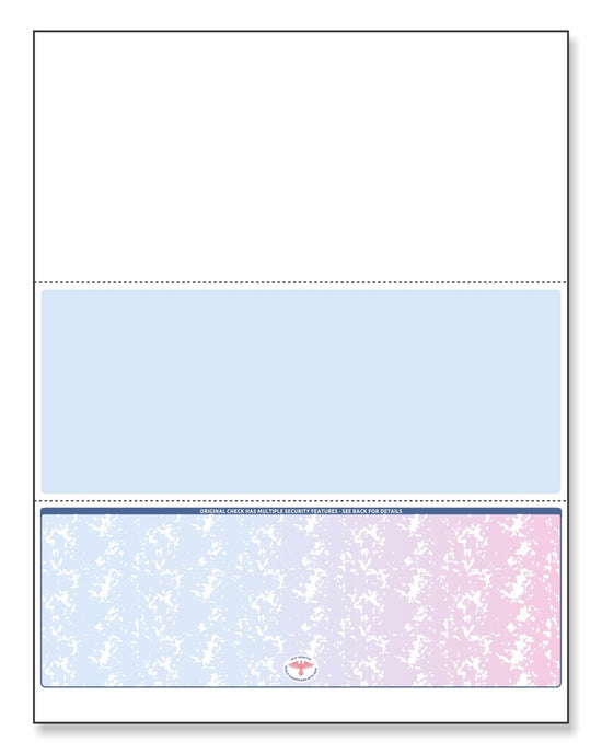NextSecure Blank Laser Check, Blue/Red Prismatic, Check on Bottom