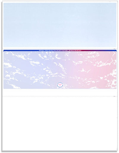 NextSecure Blank Laser Check, Blue/Red Prismatic, Check in Middle