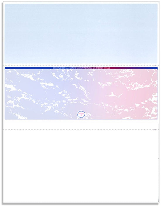 NextSecure Blank Laser Check, Blue/Red Prismatic, Check in Middle