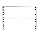 9-1/2 x 3-1/2" Continuous Paper, 20# White, 1 Part, Side Perfs