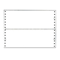 9-1/2 x 3-1/2" Continuous Paper, 20# White, 1 Part, Side Perfs