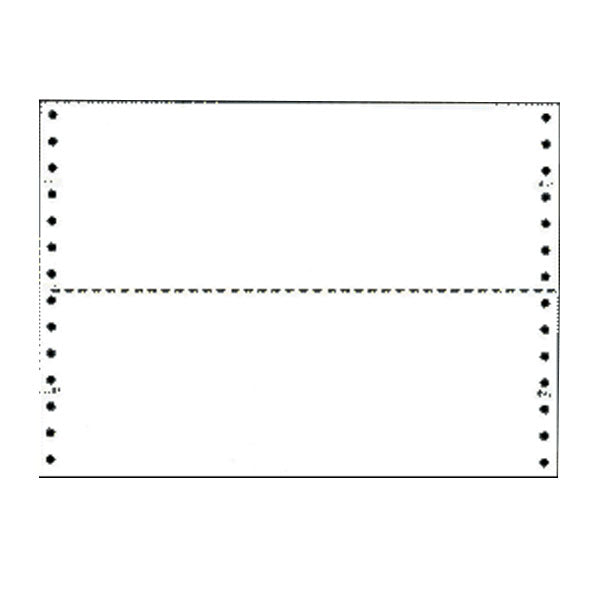 9-1/2 x 3-1/2" Continuous Paper, 20# White, 1 Part, Side Perfs