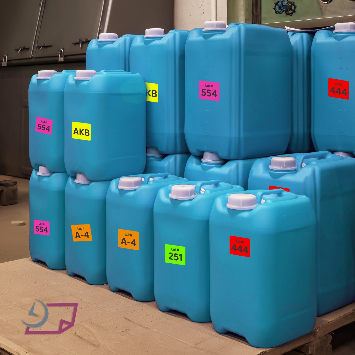 8-1/2" x 11" Assorted Fluorescent 6 Labels per Sheet 4" x 3-1/3"