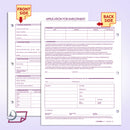 Employment application forms 8.5 x 11''
