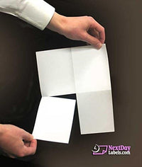 8-1/2 x 11" 24# Laser cut sheet, 1 Horizontal perf & 1 Vertical Perf at the Center, White