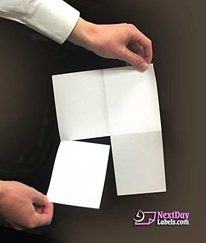 8-1/2 x 11" 24# Laser cut sheet, 1 Horizontal perf & 1 Vertical Perf at the Center, White