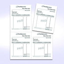 8-1/2 x 11" Sheet with 1 vert. perf  in 1 Horizontal perf @ the center