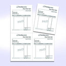 8-1/2 x 11" 24# Laser cut sheet, 1 Horizontal perf & 1 Vertical Perf at the Center, White