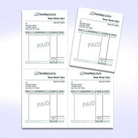8-1/2 x 11" 24# Laser cut sheet, 1 Horizontal perf & 1 Vertical Perf at the Center, White