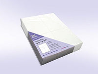 8-1/2 x 11" 24# Laser cut sheet, 1 Horizontal perf & 1 Vertical Perf at the Center, White