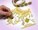 1" Round Gold Scratch Off Labels Stickers, 1000 labels per roll