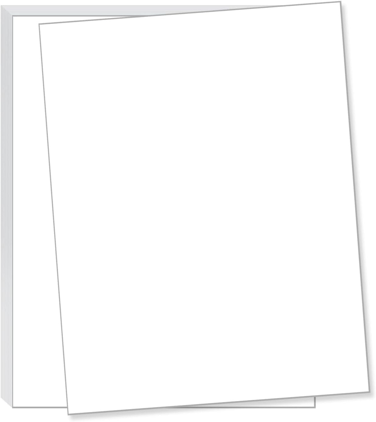 8-1/2 x 11" Letter Size 100 lb. Cover Card Stock, White