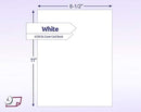 8-1/2 x 11" Letter Size, White Cover Card Stock
