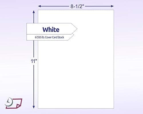 8-1/2 x 11" Letter Size, White Cover Card Stock