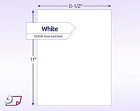 8-1/2 x 11" Letter, 67 Lb. Cover Card Stock, White