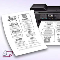8-1/2 x 11" Letter Size, White Cover Card Stock