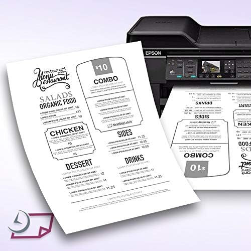 8-1/2 x 11" Letter Size, White Cover Card Stock