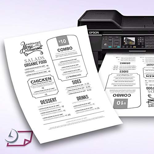 8-1/2 x 11" Letter, 67 Lb. Cover Card Stock, White
