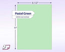 8-1/2 x 11" Letter Size, Green Cover Card Stock