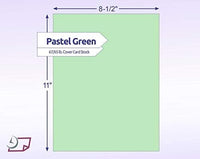 8-1/2 x 11" Letter Size, Green Cover Card Stock