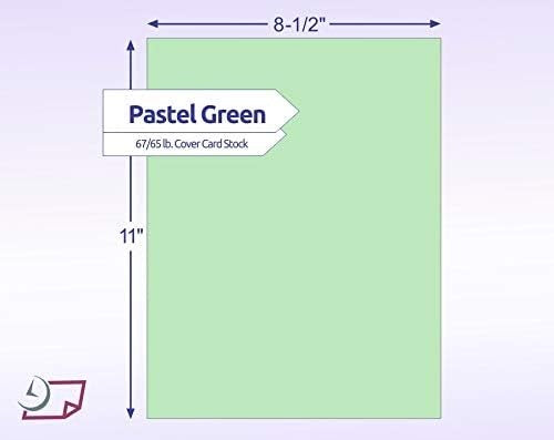 8-1/2 x 11" Letter Size, Green Cover Card Stock