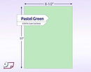8-1/2 x 11" Letter, 67 Lb. Cover Card Stock, Green