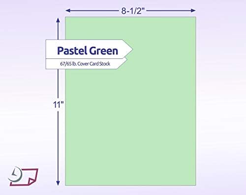 8-1/2 x 11" Letter, 67 Lb. Cover Card Stock, Green