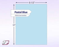 8-1/2 x 11" Letter Size, Pastel Blue Cover Card Stock